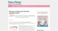 Desktop Screenshot of princeorprincessreviews.com