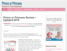 Tablet Screenshot of princeorprincessreviews.com